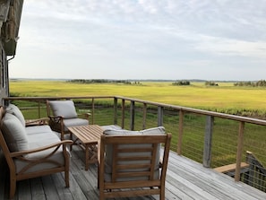 Deck overlooking  the Wildlife Refuge. 