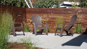 Sunny private front courtyard