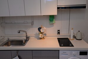 Electric stove is available