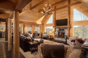 Great Room. Cathedral Ceiling, Mountain Views.