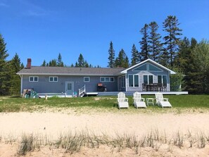 Beach side view of home