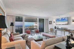 Inn On The Beach 1307 by FVC - Living Room with Beachfront Views