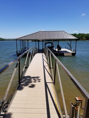 View walking on to dock