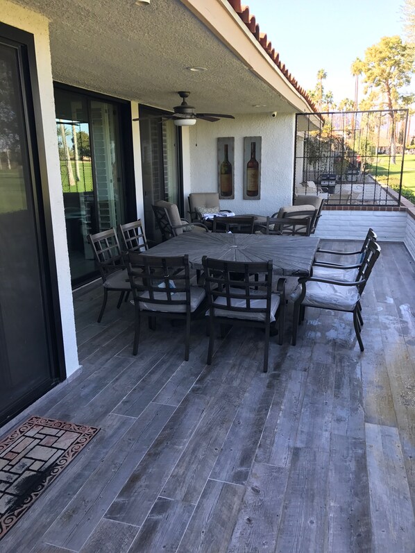 Patio dining table