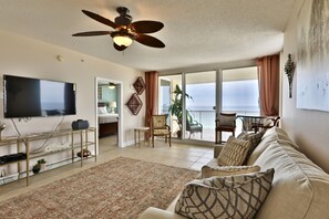 Gulf front living room.