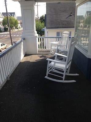 Front porch with seating