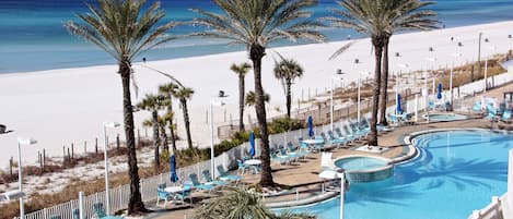 Incredible view of ocean and pool area, right from your over sized balcony!