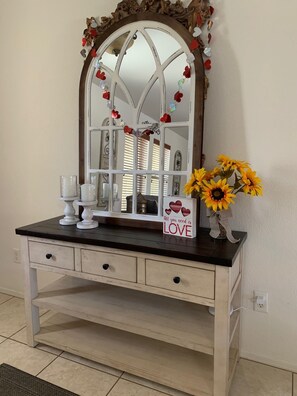 Entry foyer immediately welcomes you into the great room.