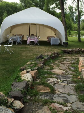 Tent used for wedding reception July 2015