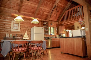 Dining area seats 6-8 and the dishwasher makes for easy clean up!