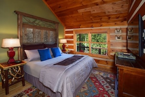 Custom designed and built King bed for the Master Bedroom on the main level.