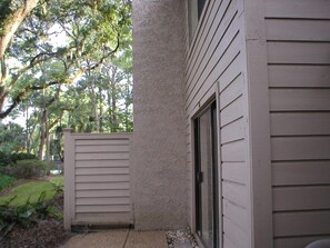 the patio out back to relax