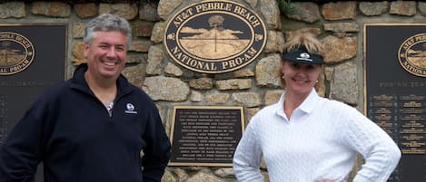 Owners Walt and Jana Lane at Pebble Beach, CA.  Cabo has excellent golf courses!