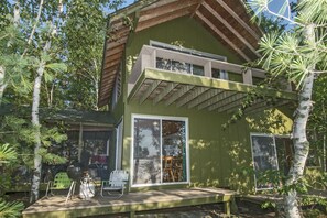 Main cabin with screen porch and decks