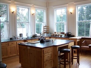 Kitchen upper level-well stocked kitchen 