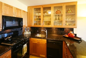 Fully stocked kitchen 