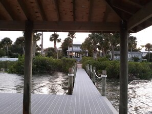 Looking at house from dock.