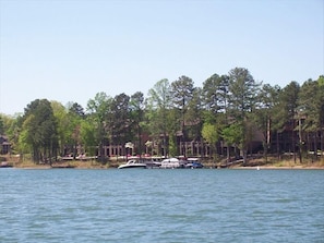 View of neighborhood from Lake Keowee