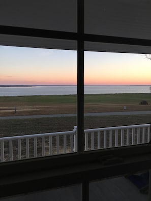 Sunrise View from inside the Front Sitting room window