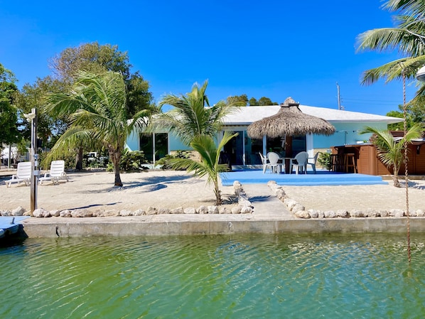 There's plenty of space to call your own in our large canal-front back yard!