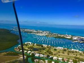 Boot Key Harbour with 7 Mile Bridge at top left, previous pic marks our home