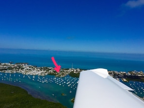 Our canal front home is at the arrow, less than 200 yards from Boot Key Harbour.