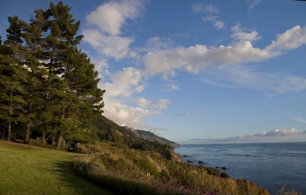 View down the south coast of Big Sur from our lawn & cliff edge at cottage