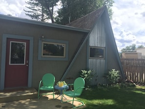 Relaxing front porch with views of collegiate peaks and S Mountain