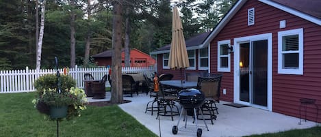 Back of cottage patio area.