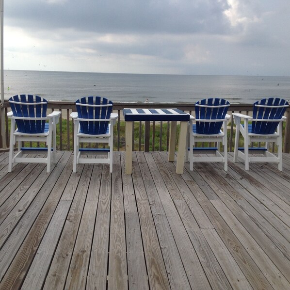 So close to the water with a  great view & comfort too. 