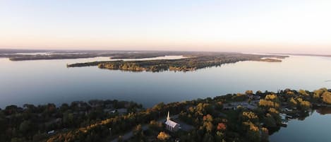 Lake on the Mountain, our house is located middle of picture to far right.