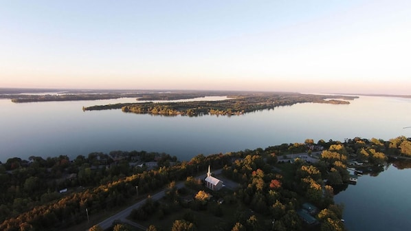 Lake on the Mountain, our house is located middle of picture to far right.