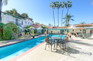 Your suite is located exactly at the end of the pool.