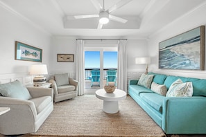 Living room with great view of The Gulf of Mexico