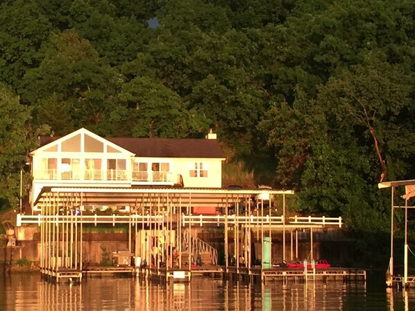 View of the house from the water.