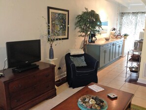 view from living area into kitchen extension