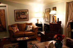 Cozy sitting area and TV