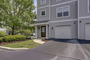 Two parking spots available in front of the townhome and another assigned spot in the community.