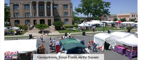 Great local restaurants/shops around The Most Beautiful Square in Texas 