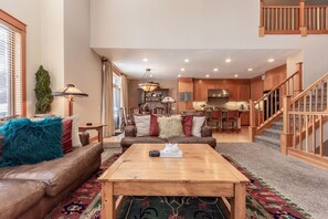 Living Room - Wood Burning Fireplace- Flat Screen TV