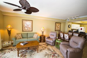 NEW sleeper sofa, NEW leather recliners, new rug, fresh paint and more...
