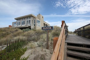 The steps down to the sand