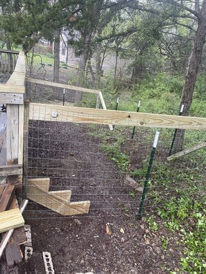 Fenced pet area accessible from Deck.