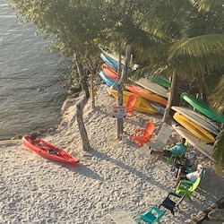 Our beach and kayaks make another place to get away!