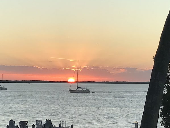 Sunset view from property