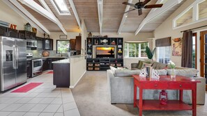 Open floor plan kitchen and family room