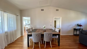 Dining room looking into the kitchen and 2nd bedroom 