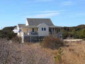 Front and back porches.  You can choose sun or shade.