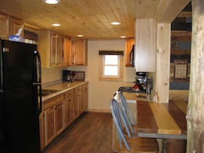 new kitchen, well equipped with all your cooking needs.