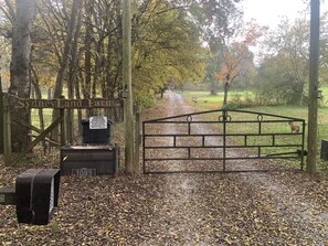 We will send you the gate code before you arrive.